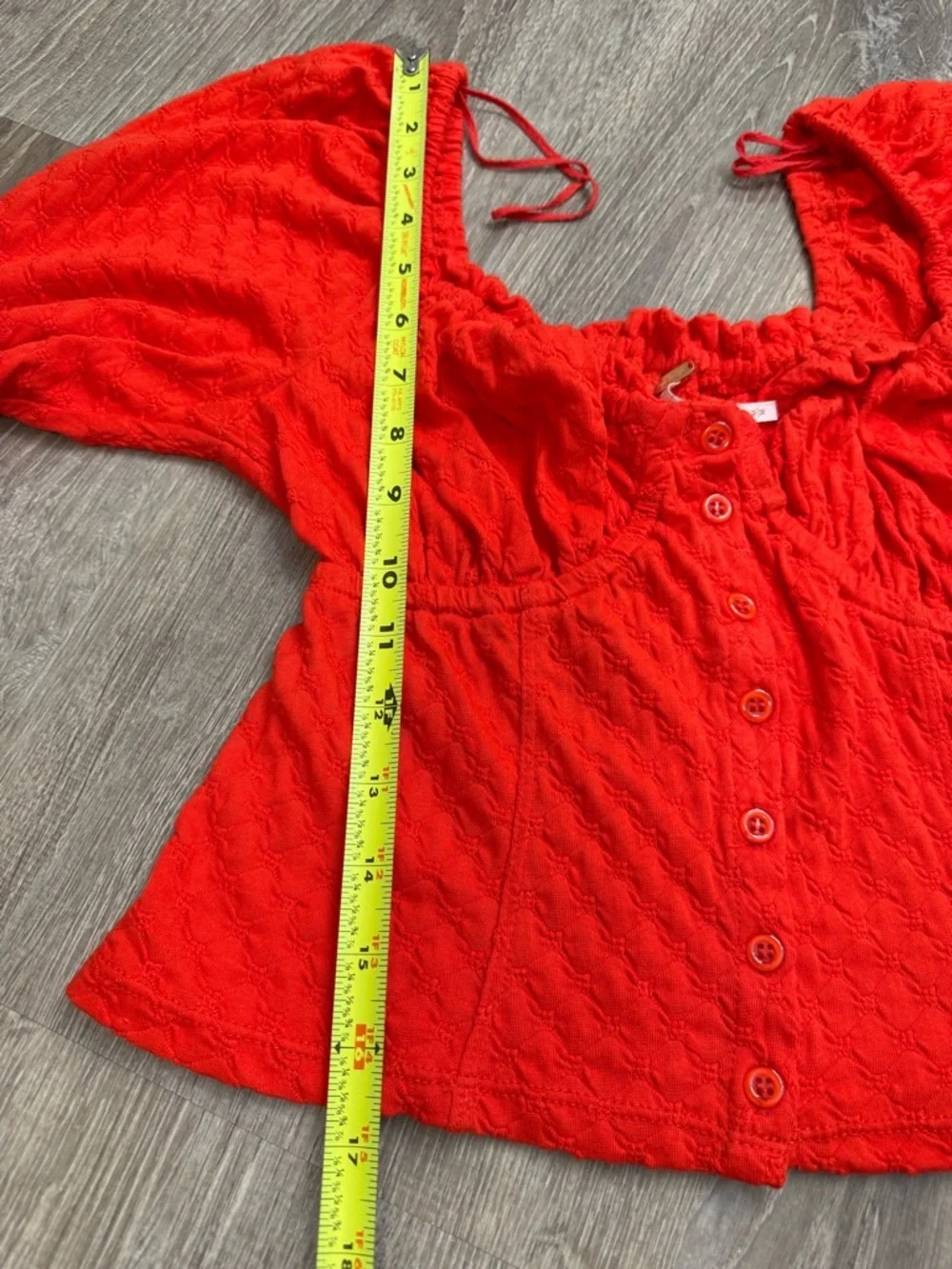 Free People Ladybug Long Sleeve Cropped Top Size Medium